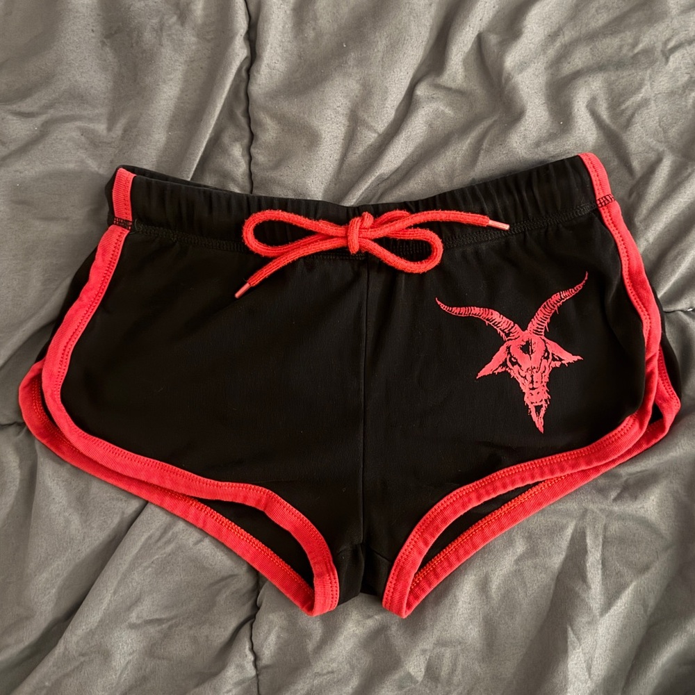 Black and red baphomet / satan shorts